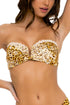 Luli Fama Sweet Scape Gold V Ring Bandeau Top